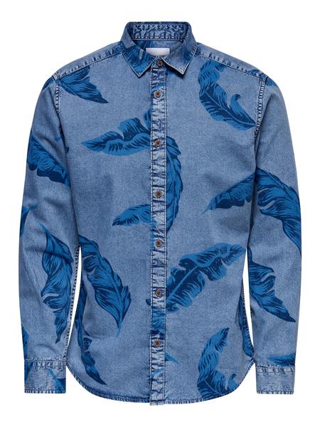 Middle Denim Os Lukas Floral Shirt