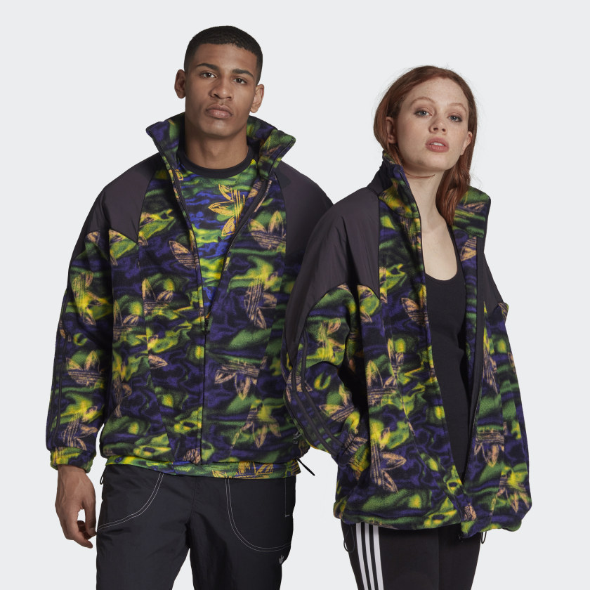 adidas big trefoil fleece jacket