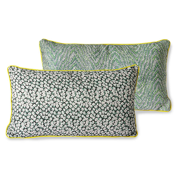 HK Living Doris for hkliving: printed cushion green (35x60)