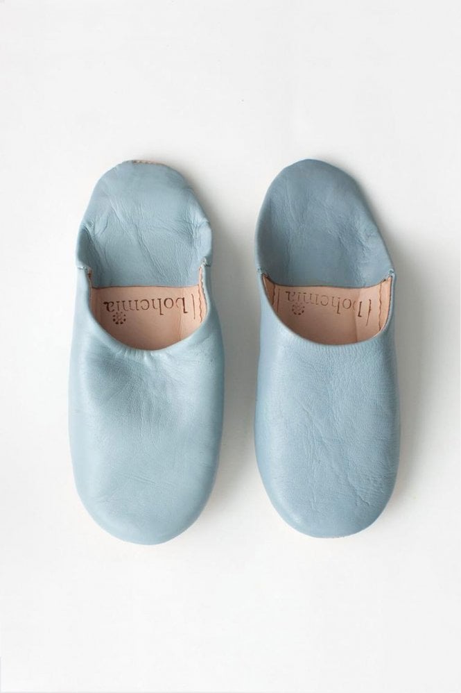 Pearl Grey Moroccan Babouche Basic Slippers