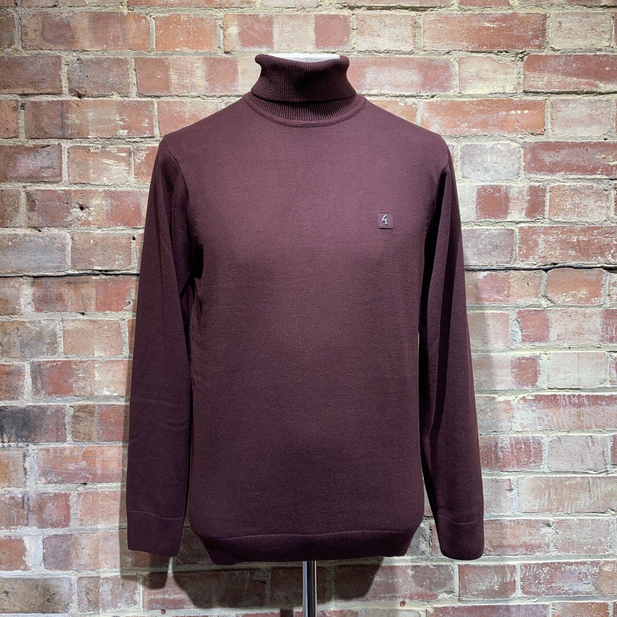 Raffia Green Oxblood Vintage Ricardo Roll Neck Knit