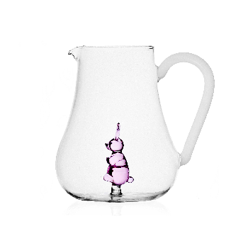 Ichendorf Milano Glass Jug with Pink Rabbit