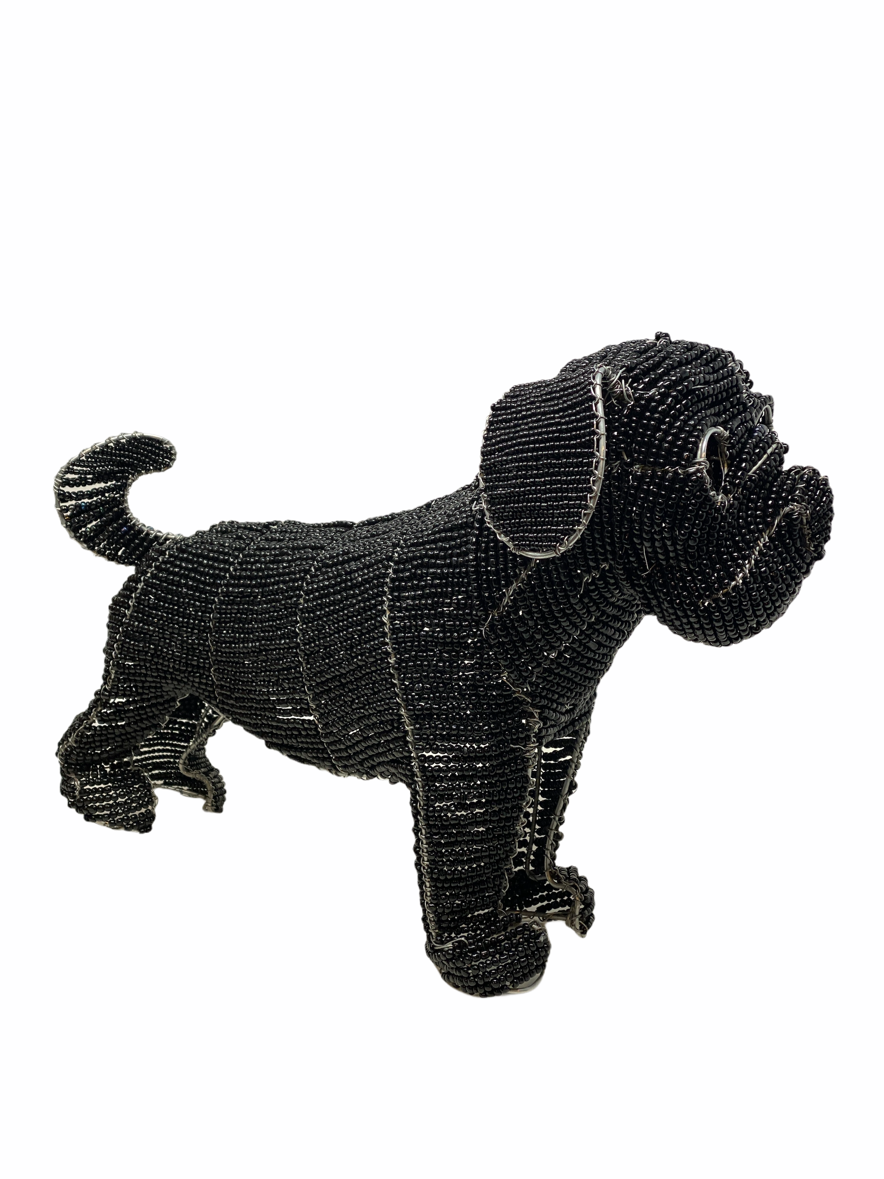 Botanical Boys Hand Beaded Dog Sculpture French Bulldog