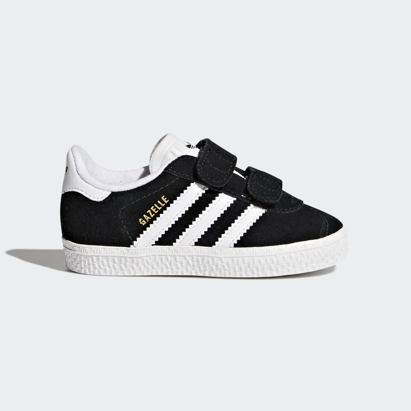 Adidas Core Black and Cloud White Gazelle Shoes for Kids