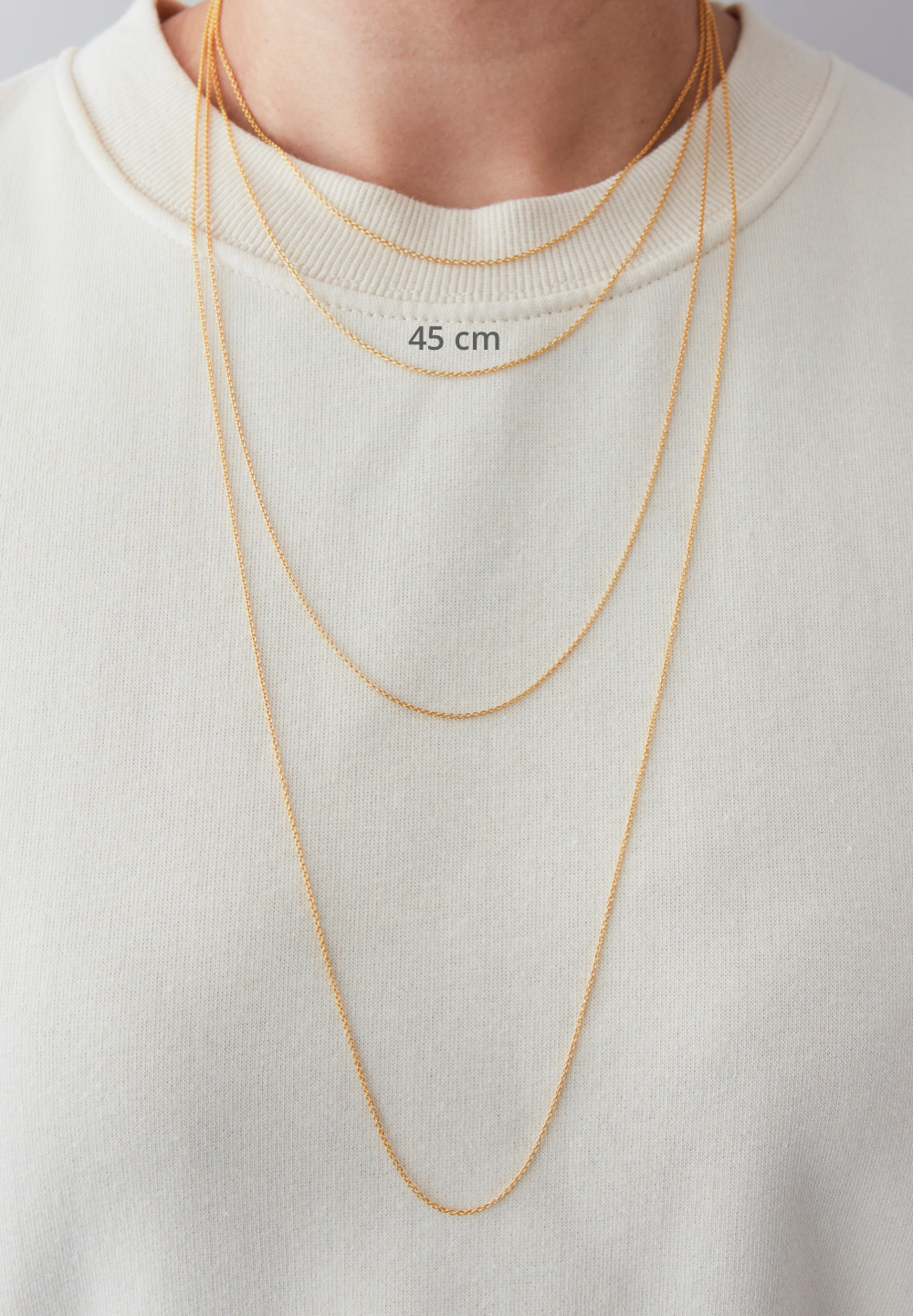 Design Letters 40cm Gold Necklace for charm