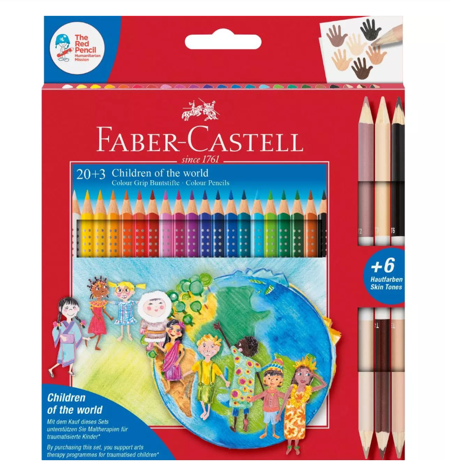 Faber Castell  Colour Grip Children Of The World Pencils 20 + 3