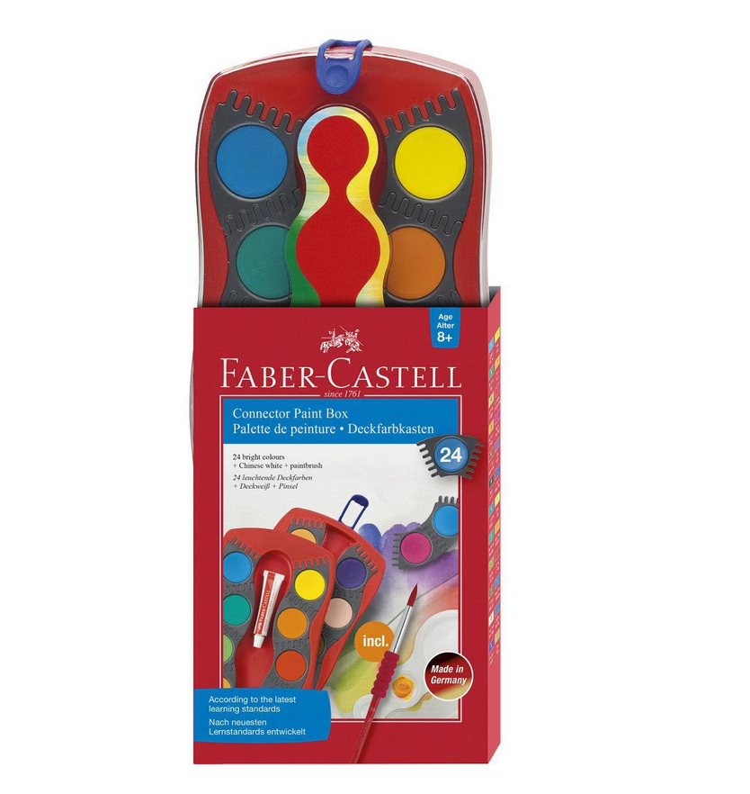 Faber Castell  Connector Big Paint Box Set (24 Colours) Age 8+ 