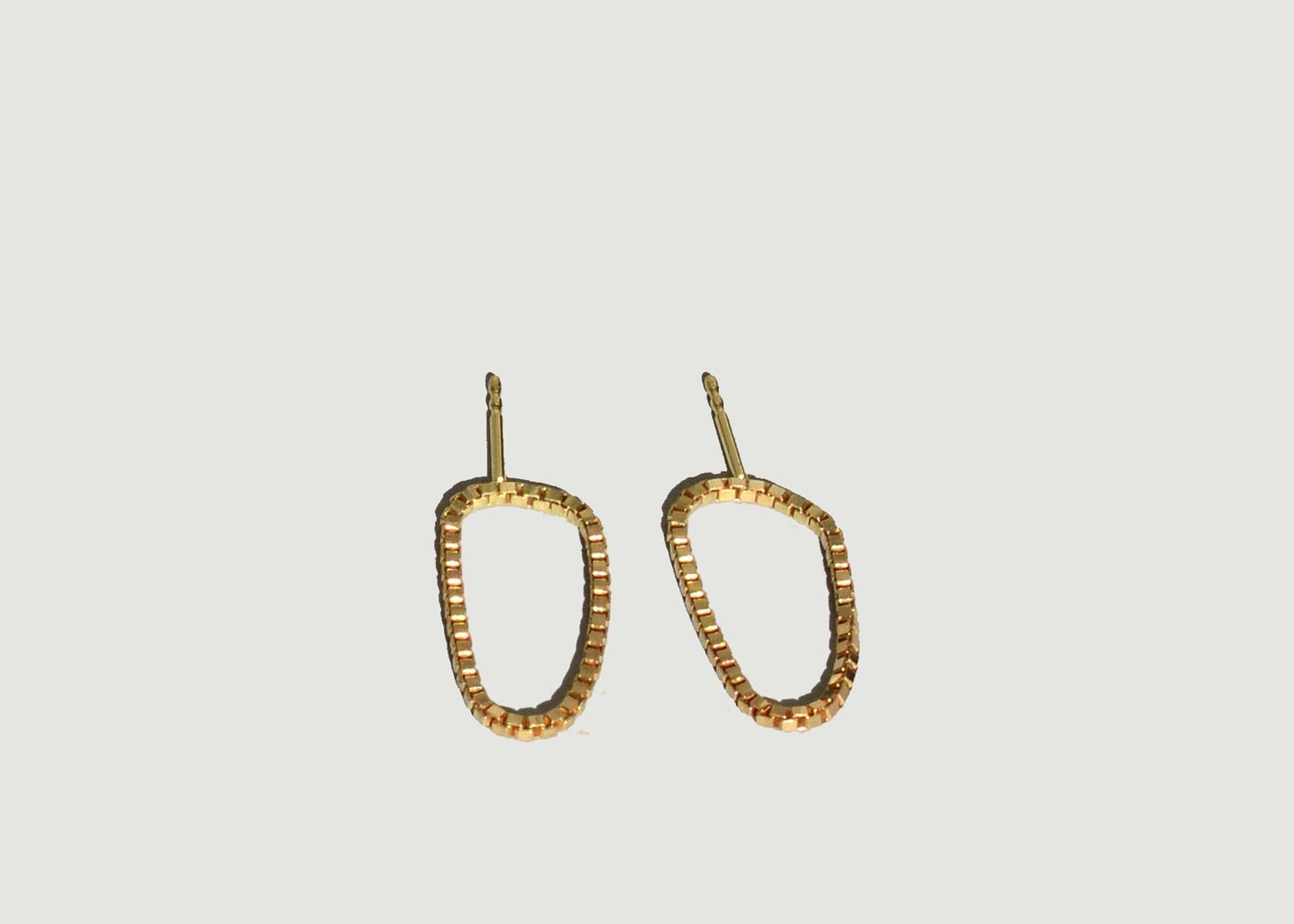 Gold Plated Silver Loop Short Earrings