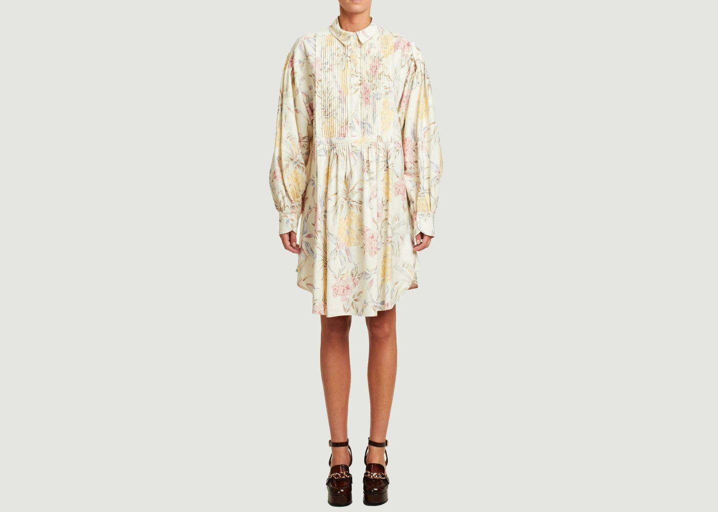 See by Chloe Multicolor White Shirt Dress