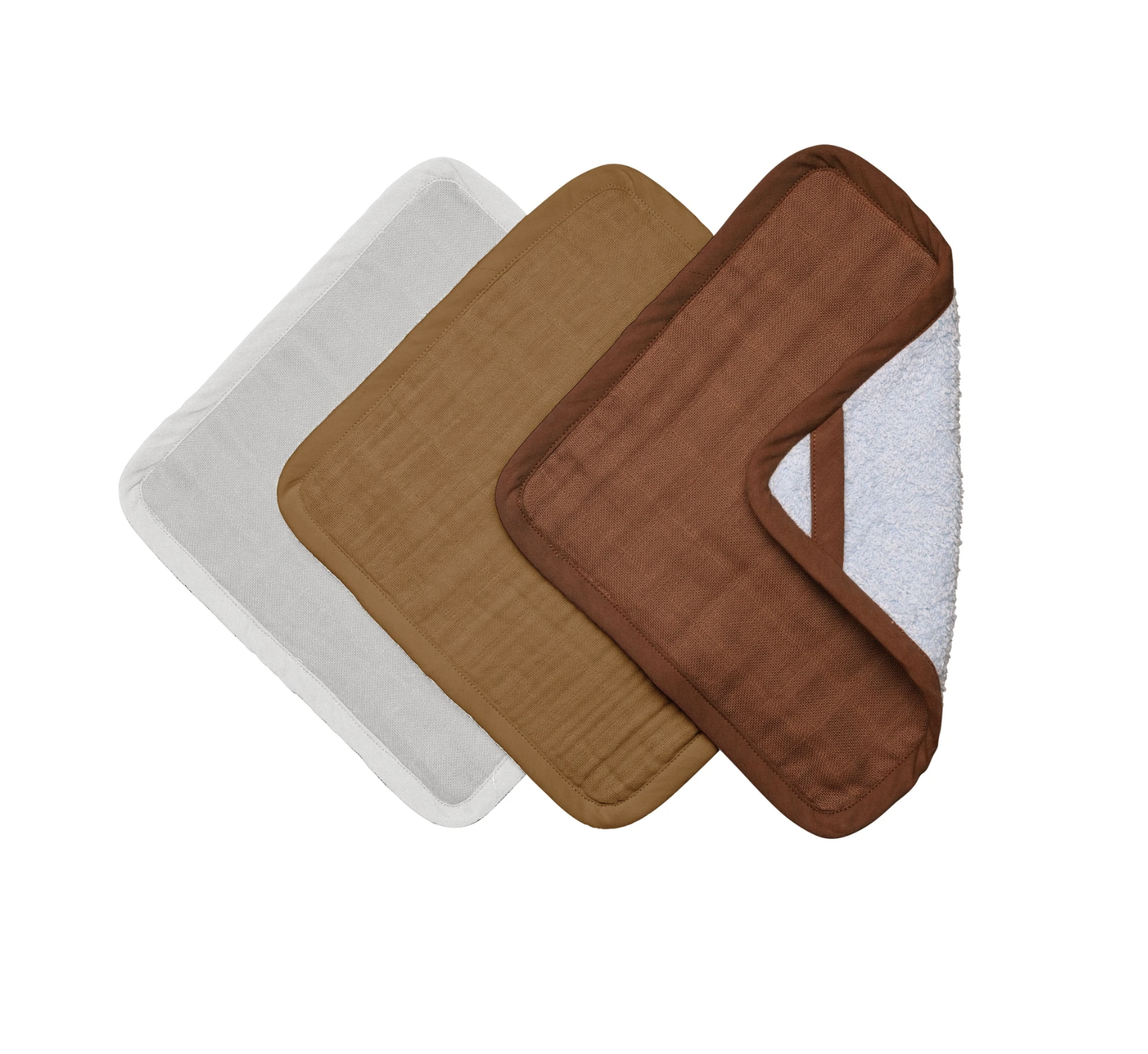 Baby Soft Washcloth Set of 3 in Wood