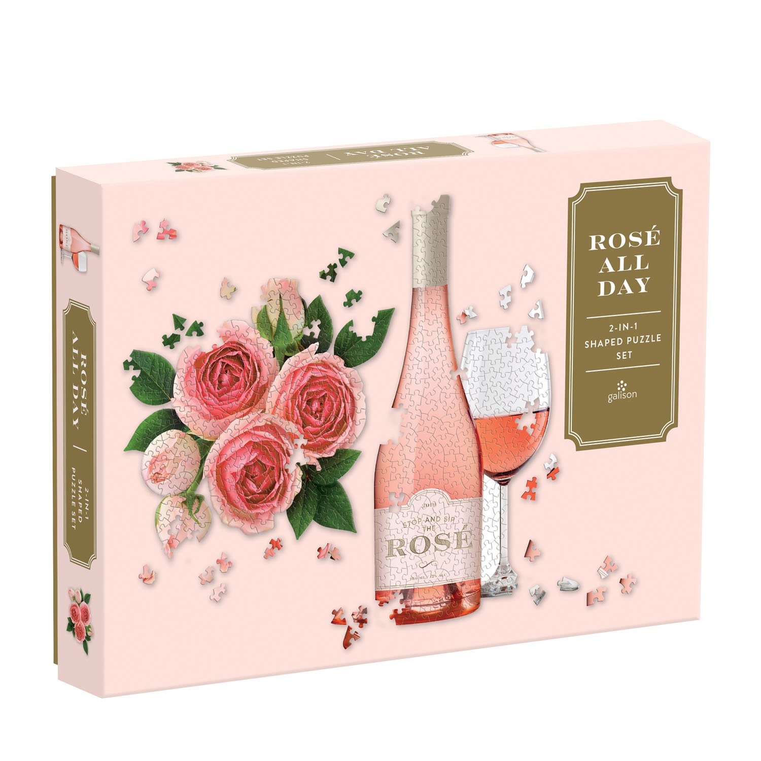 Rose All Day 2 In 1 Shaped Puzzle Set