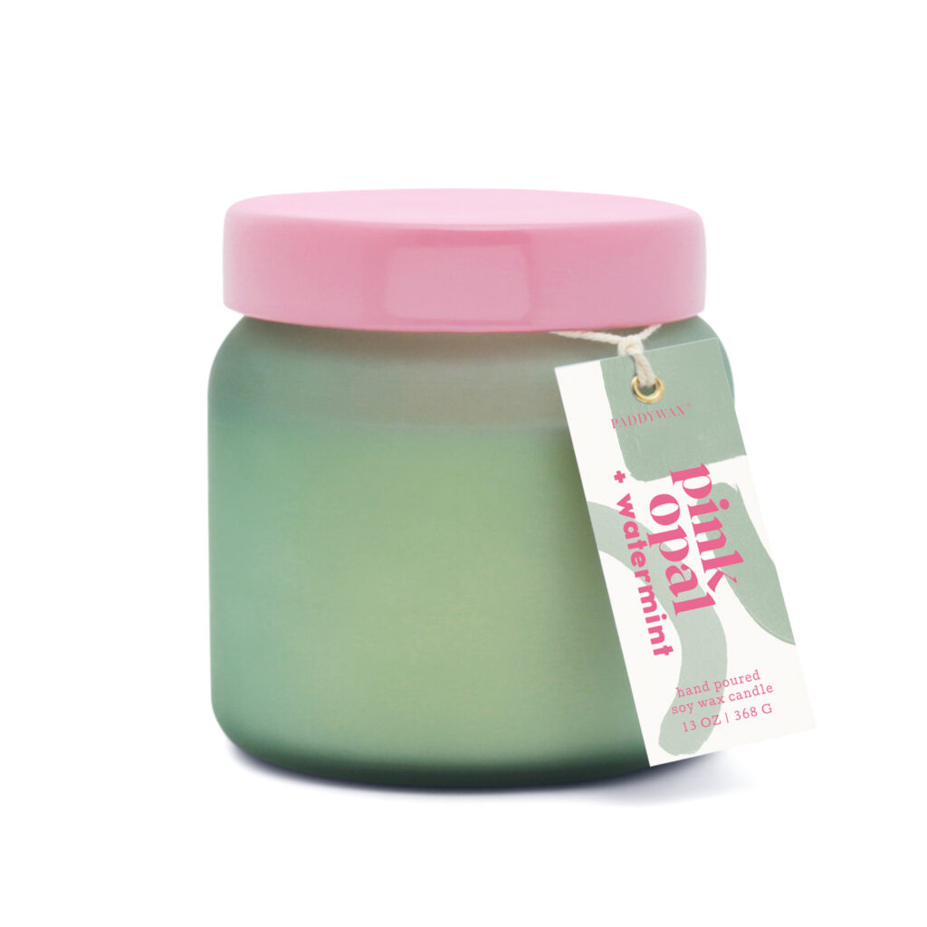 Paddywax 13oz Pink Opal and Watermint Candle
