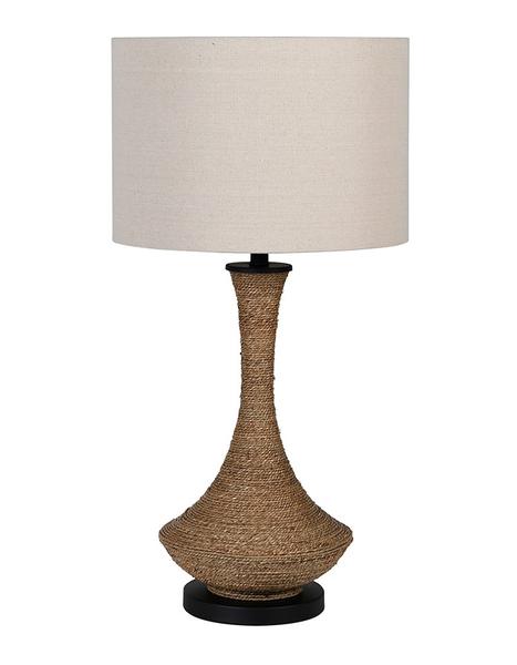 Natural Robe Tapered Lamp With Shade