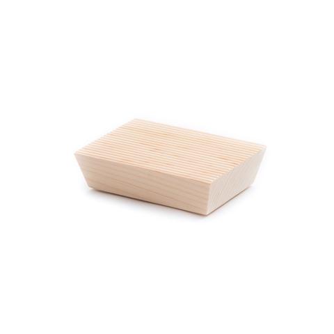 Hinoki Wood Ridged Soap Dish