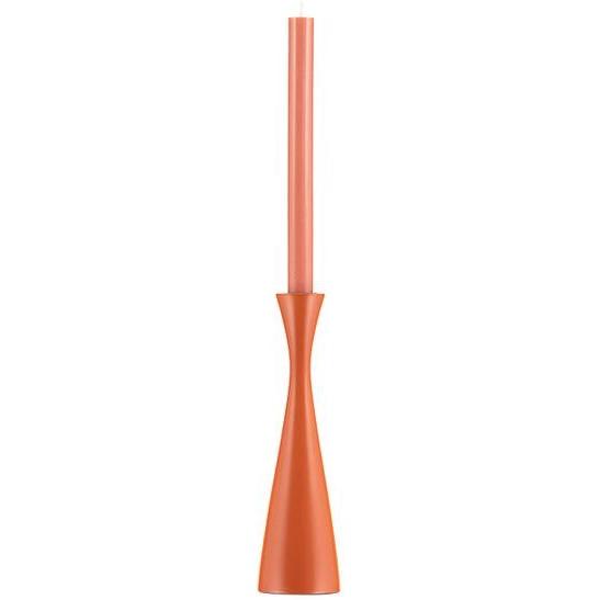 British Colour Standard Tall Wooden Candleholder Rust
