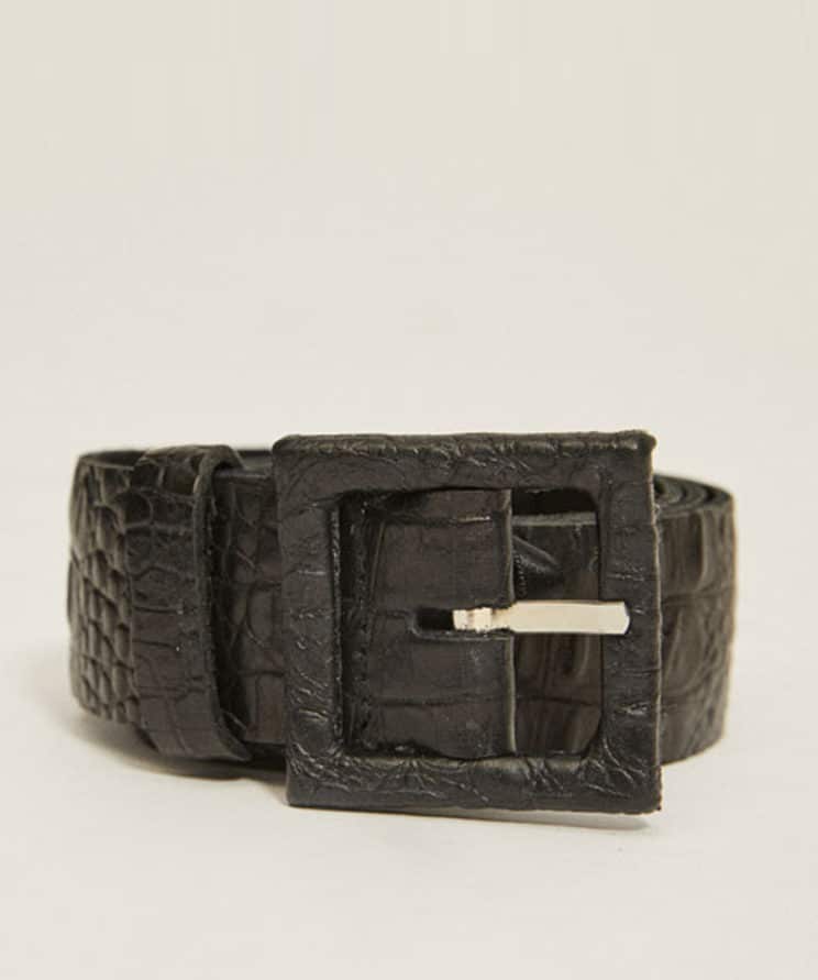 Rita Row Lucy Leather Belt Black Croco