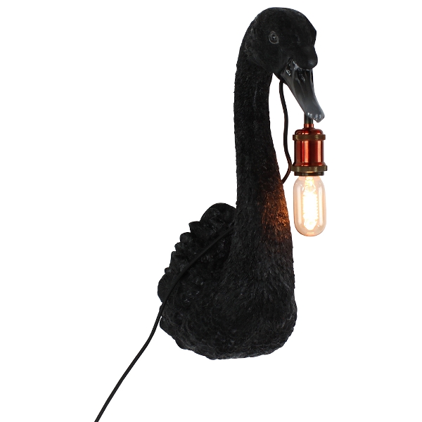 &Quirky Petra Black Swan Wall Lamp