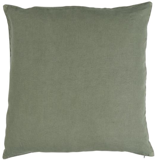 Ib Laursen Linen Cushion 50x50cm in Worn Green