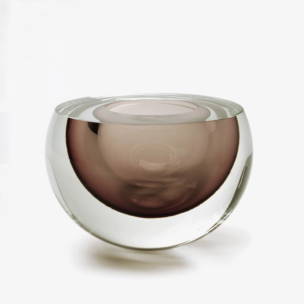 Cá d’Oro Minimalistic Glass Bowl Drop Flat Fume