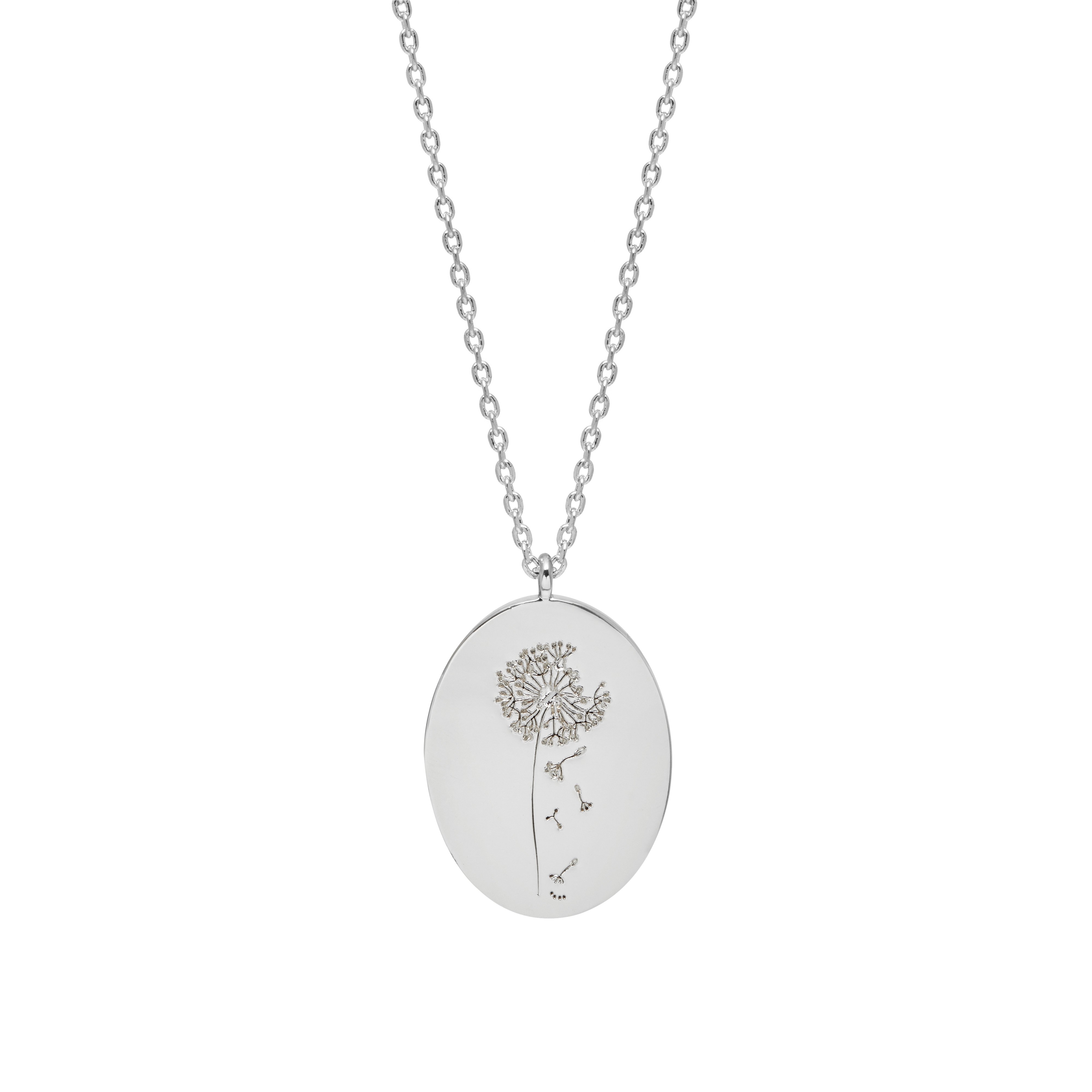 Silver Make A Wish Dandelion Necklace