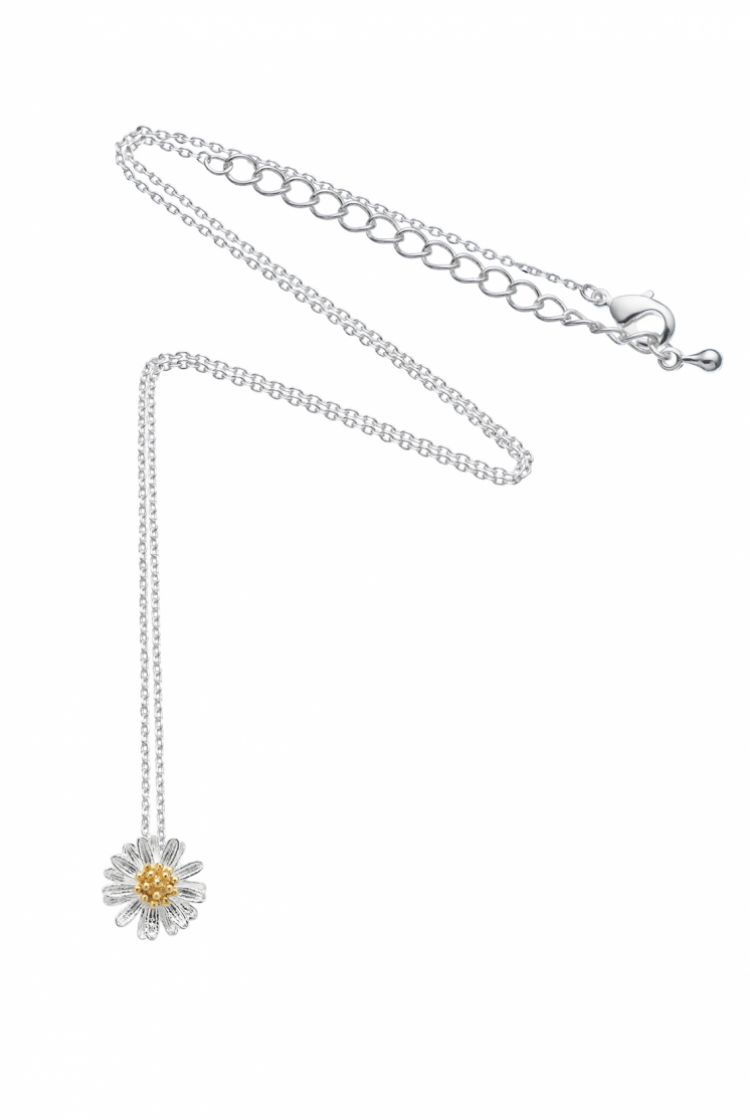 Silver Plated Wildflower Necklace