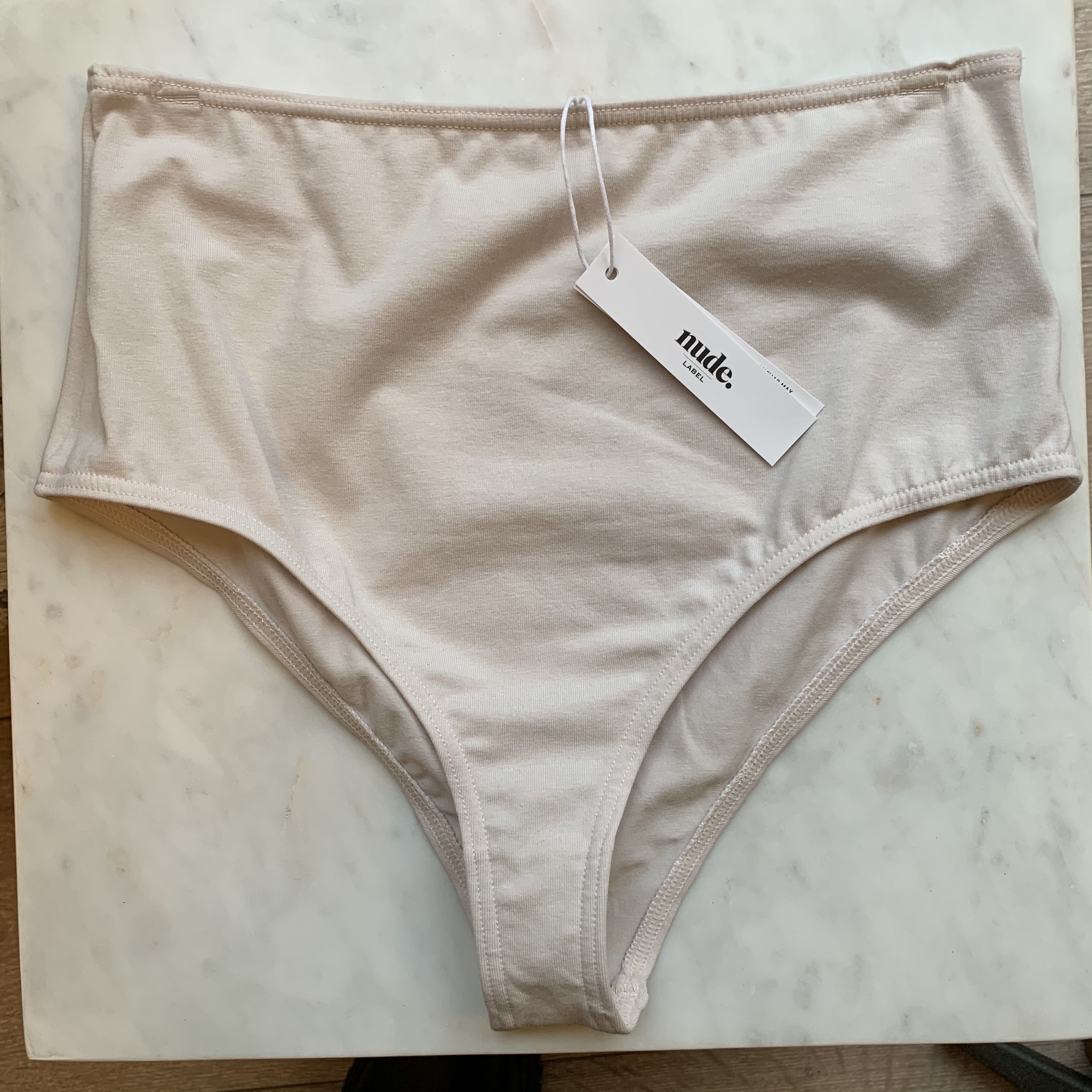 The Nude Label High Waisted Brief Pearl