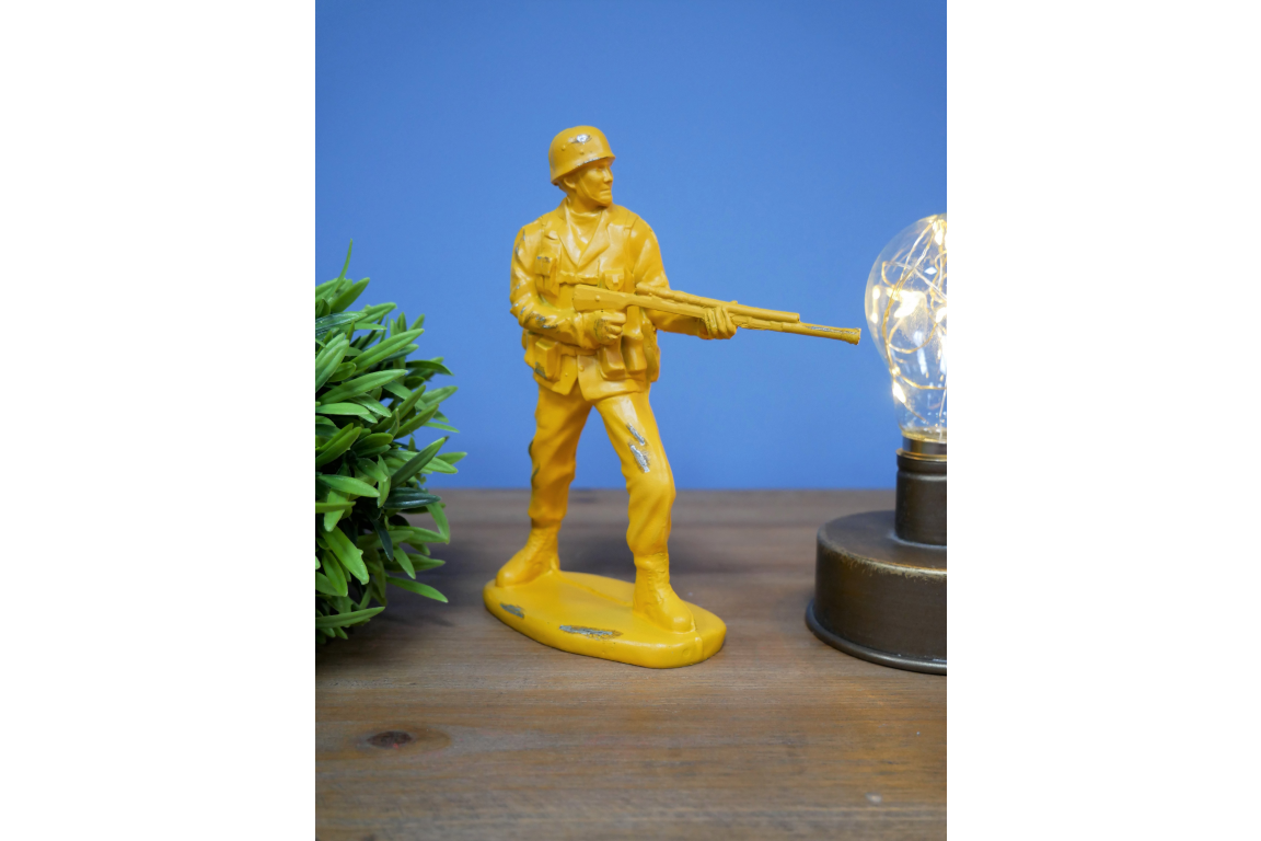 &Quirky Vintage Style Yellow Toy Soldier