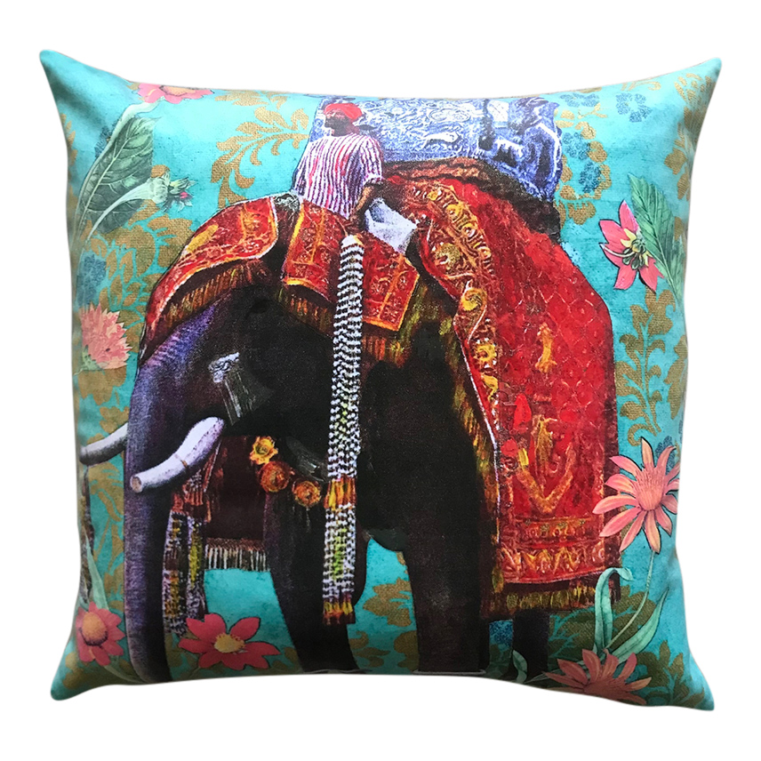Diana Wilson Arcana Large Velvet Elephant Cushion