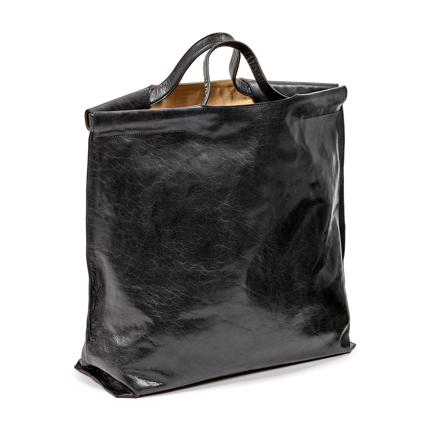 Bea Mombaers Black Leather Shopping Bag