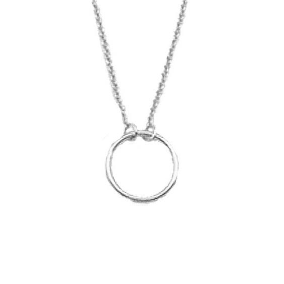 All The Luck In The World Circle Necklace Silver Plated