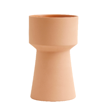Nordal 14xh26.5cm Vase in Light Terracotta Coloured Ceramic