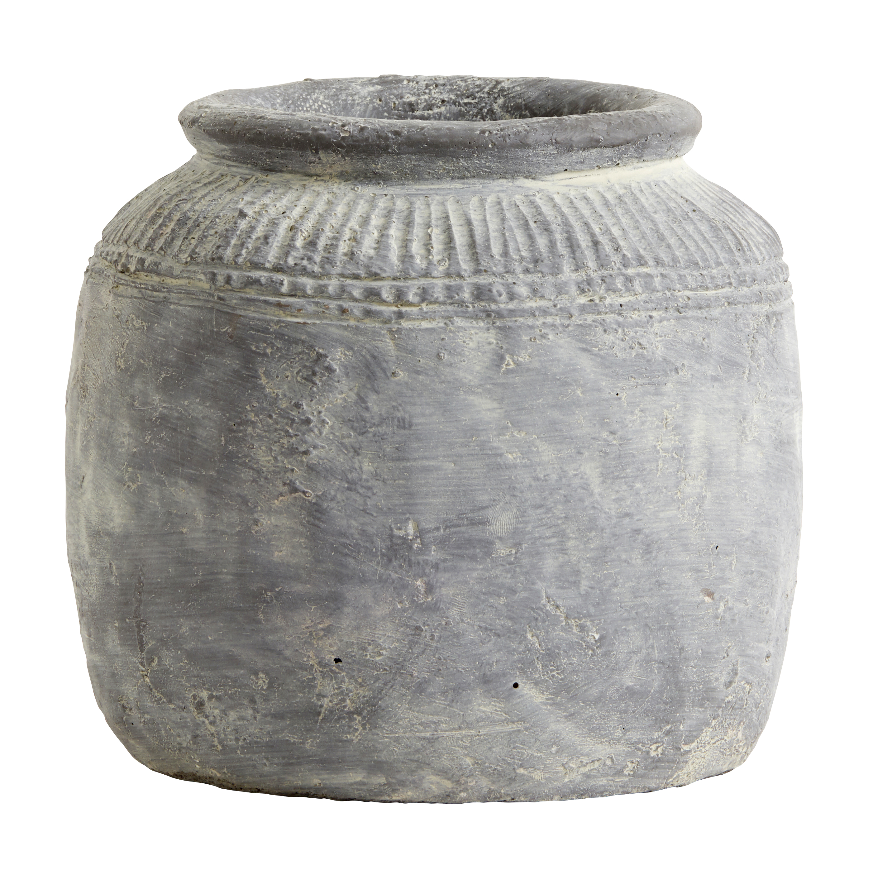 Nordal 19xh18cm Grey Concrete Vase
