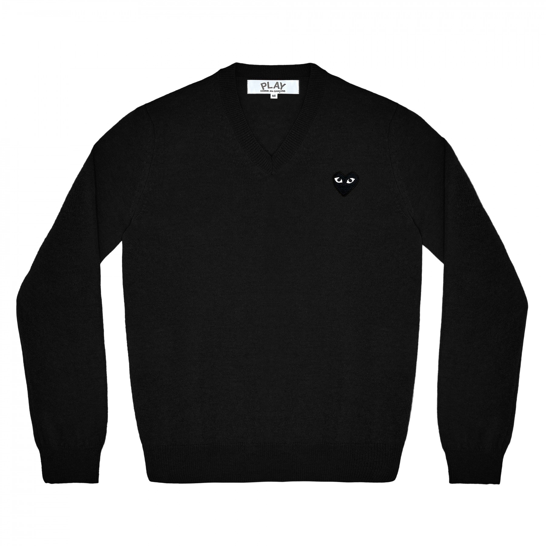 Comme Des Garcons Play Black V Neck Sweater (P1N018)