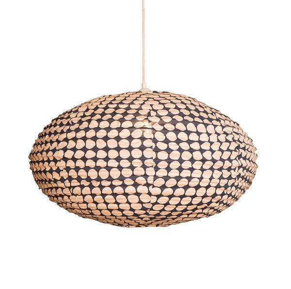 Curiouser and Curiouser Small 60 Cm Navy Blue And Cream Dot Cotton Pendant Lampshade