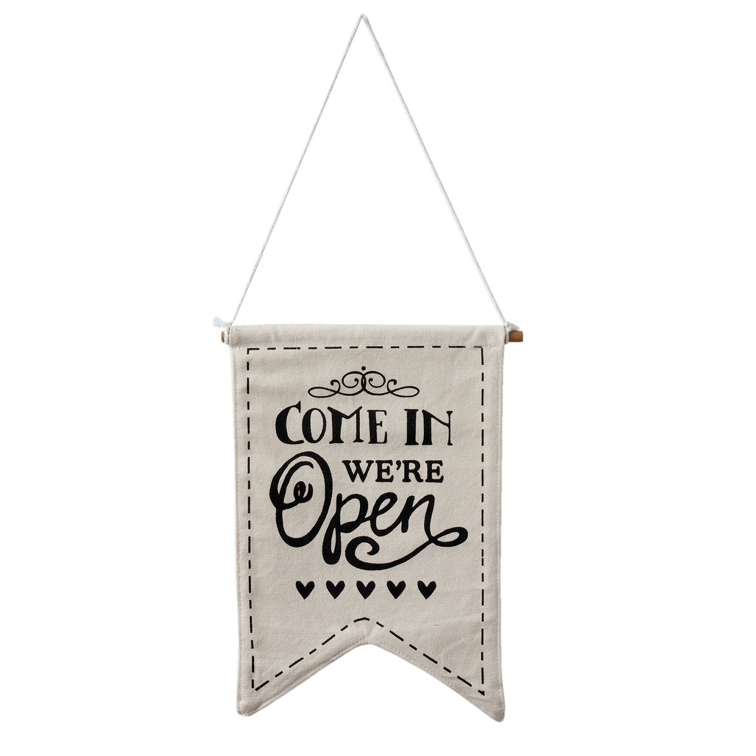 clayre & Eef  Fabric Sign"Open / Closed"