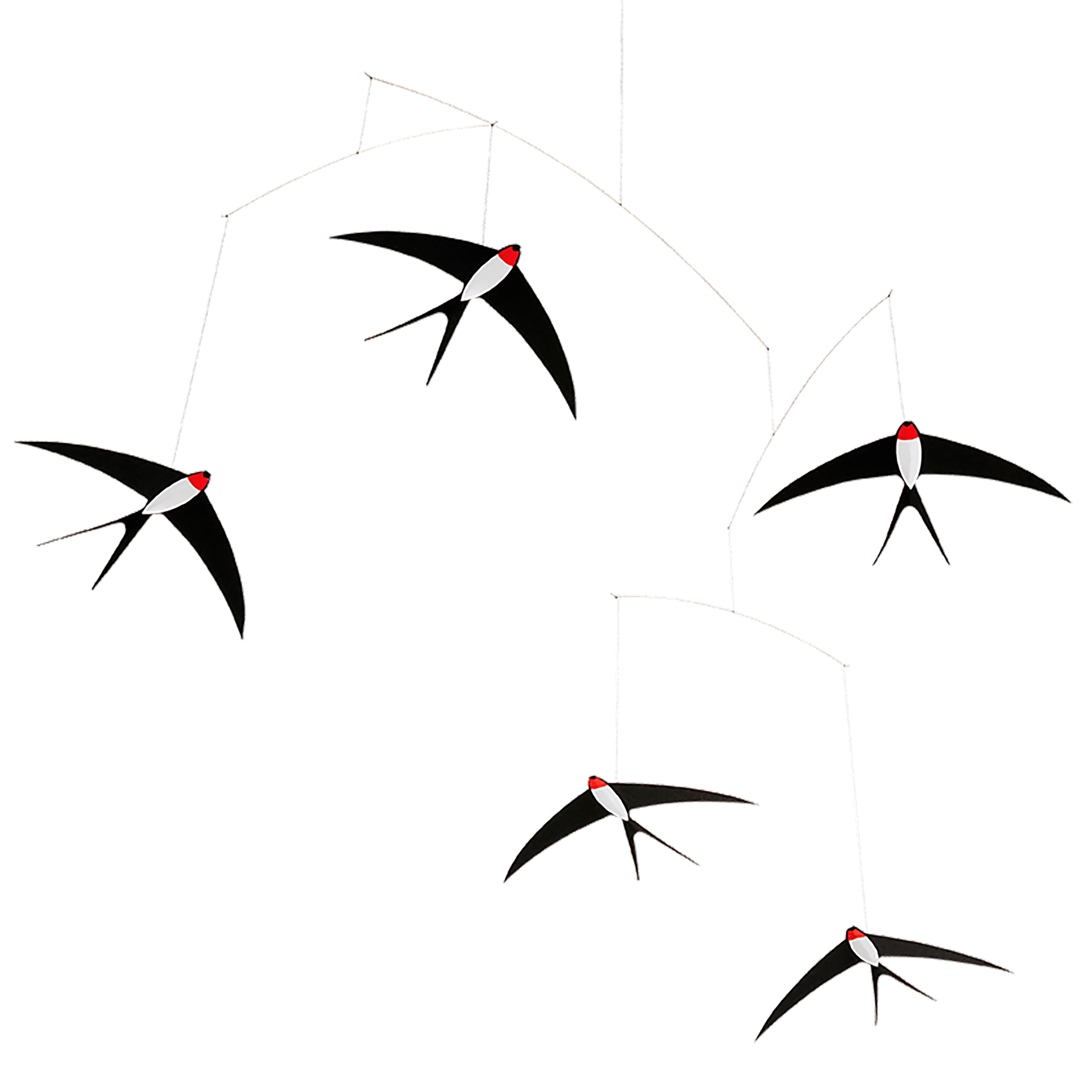 Flensted 5 Flying Swallows Hanging Mobile