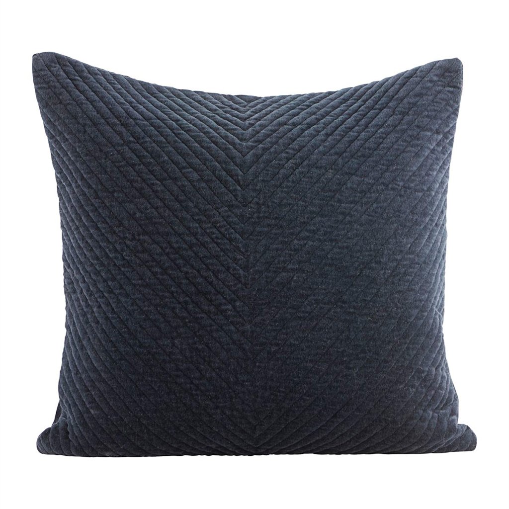 House Doctor Stitched Velvet Cushion Cover Petrol (60 x 60cm)