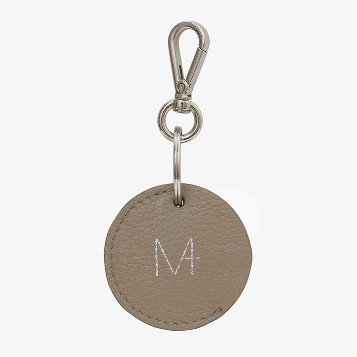 MPLUS Design Leather Key Ring no1 in Taupe