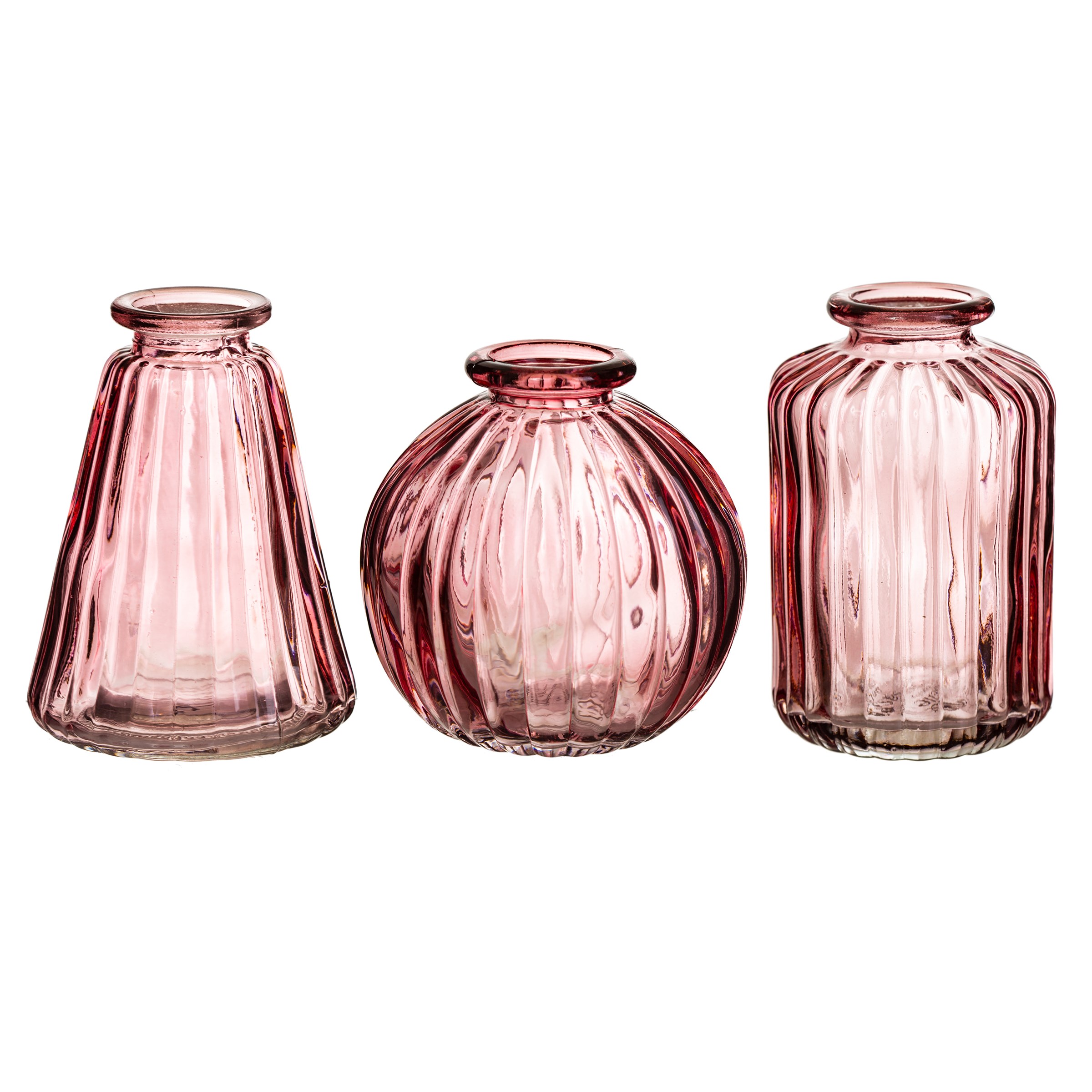 Sass & Belle  Pink Glass Flower Vase