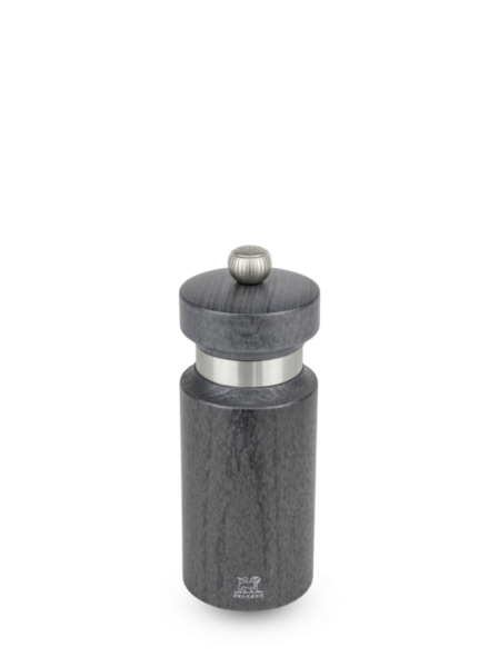 Peugeot Royan - 14cm Pepper Mill Grey Wood/stainless Steel Ring Finish