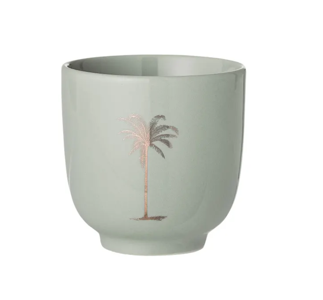 Bloomingville Palm Cup, Green, Stoneware