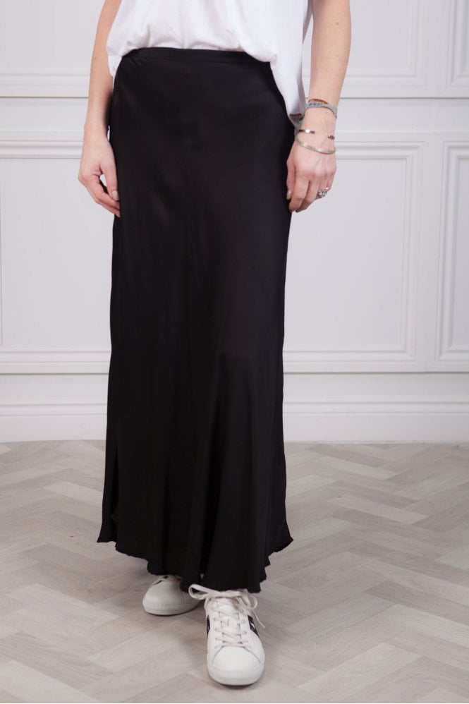 Trouva: Zelda Satin Skirt In Black