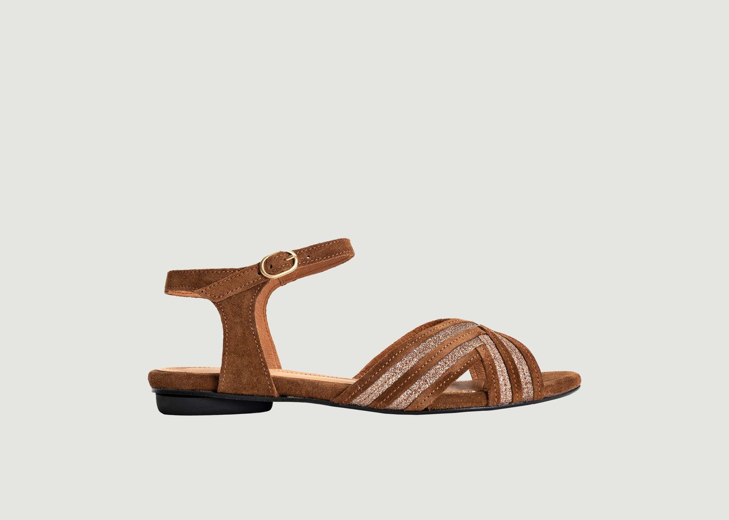 Fine Glitter and Chestnut Niabi Sandals