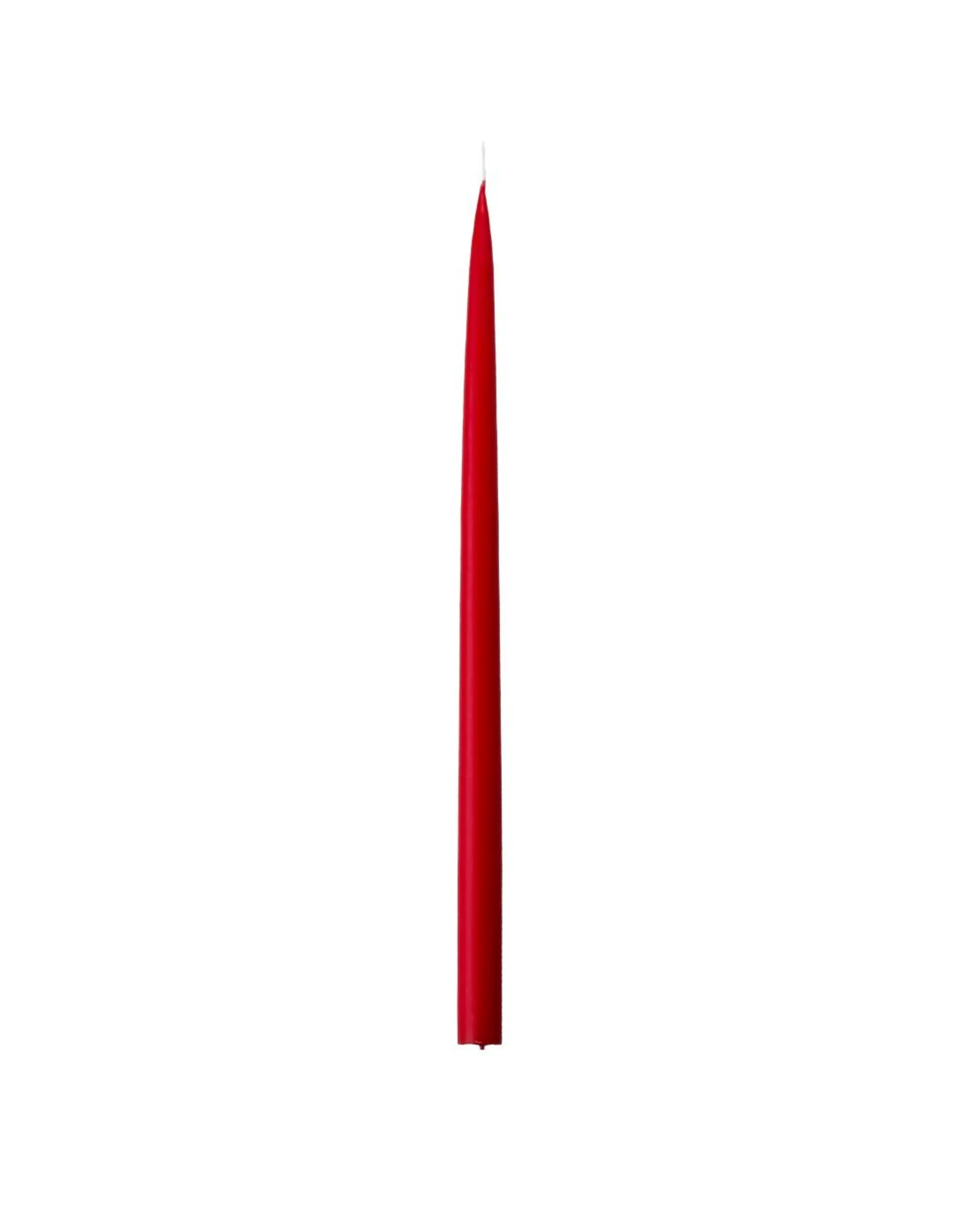 Kunstindustrien Slim Colored Candle, Ø=1.3 Cm H= 28 Cm ; 6 Pieces, Red
