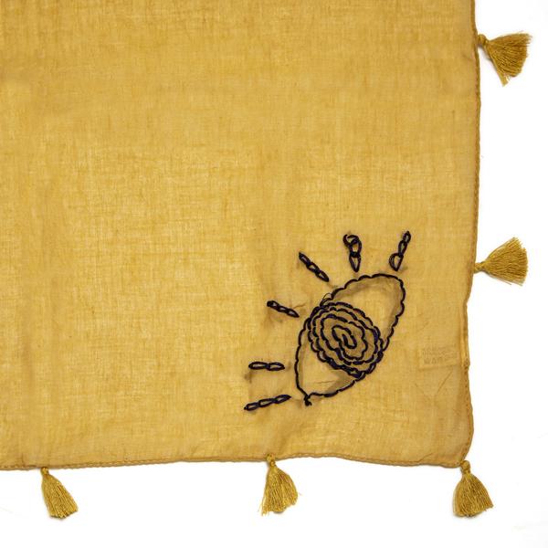 Mustard Eye Dlirio Hand Embroidered Handkerchief
