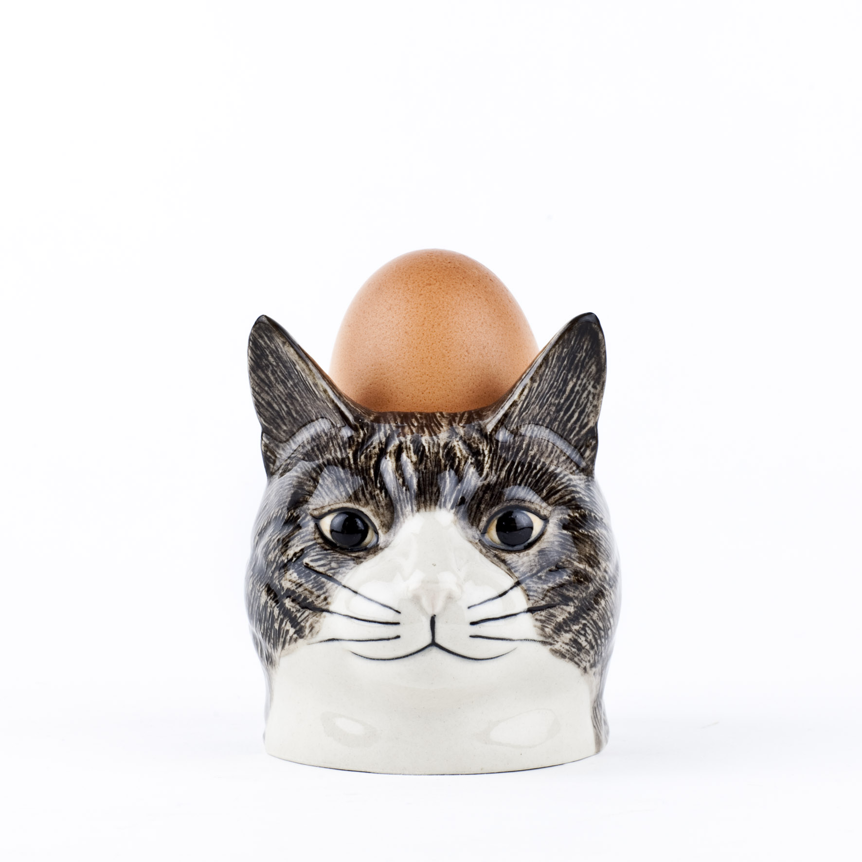 Quail Ceramics Millie Tabby Cat Face Egg Cup