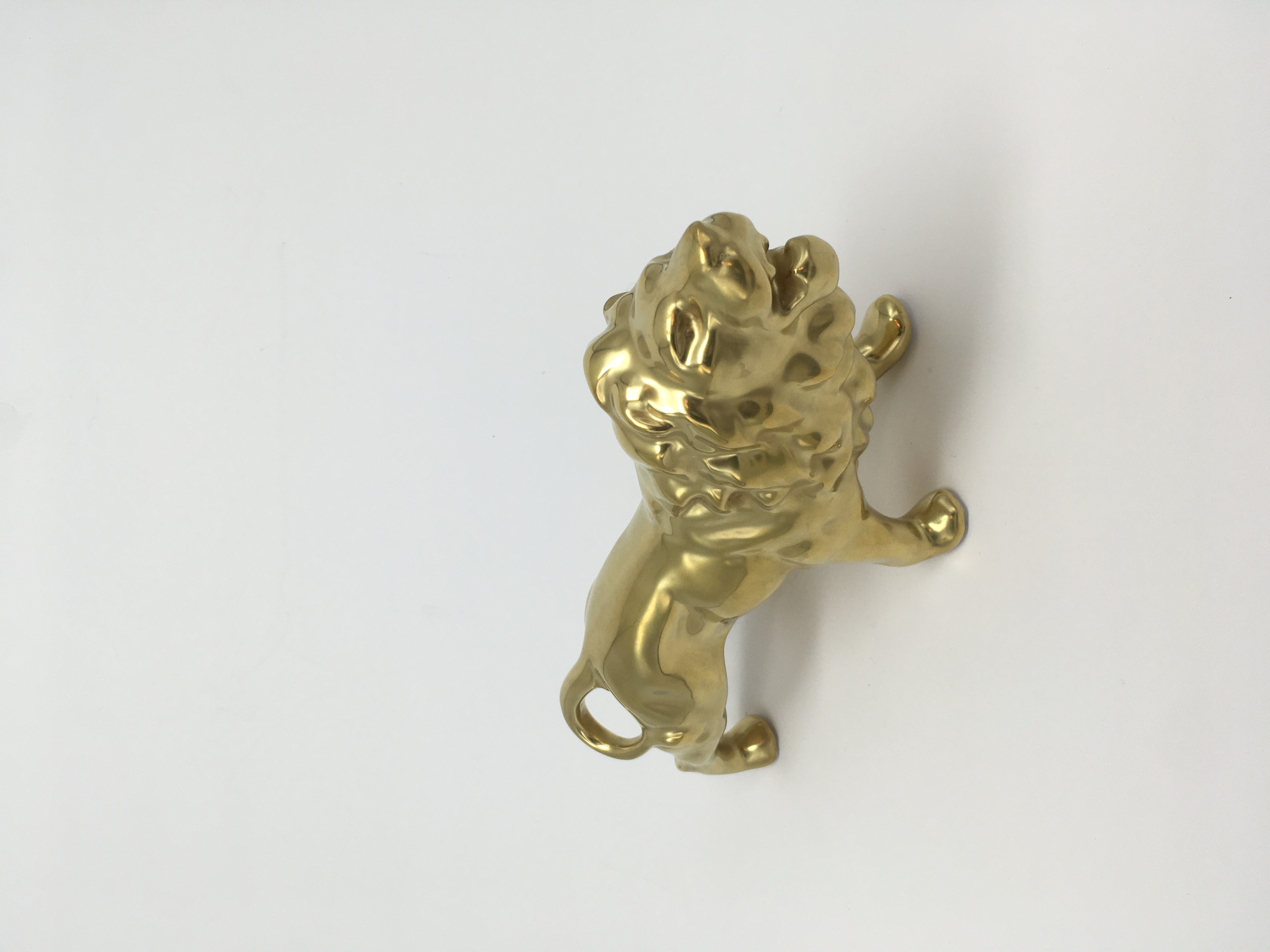 Porzellanmanufaktur Reichenbach Polished Golden Lion By Gerd Sommerlade
