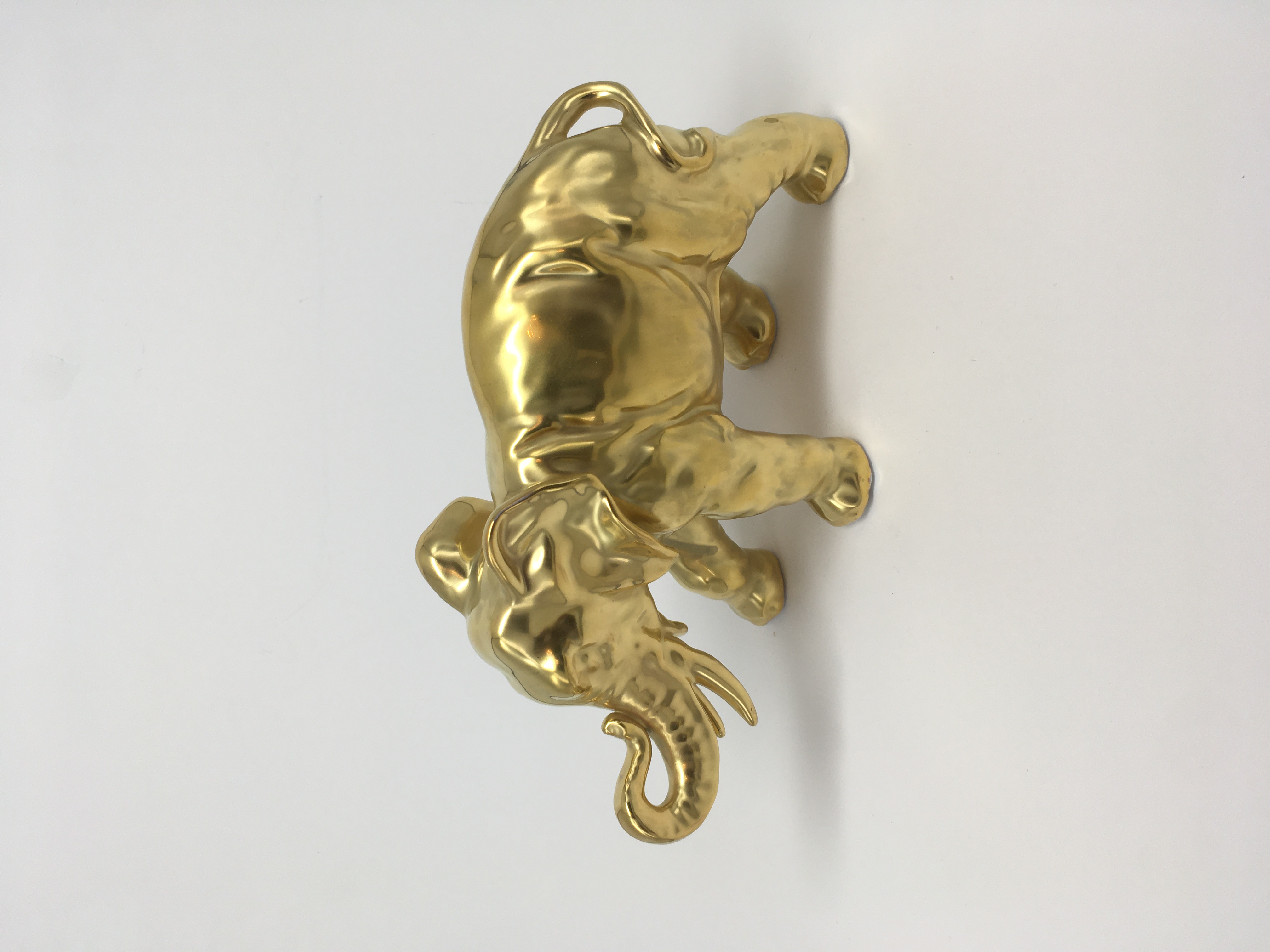 Porzellanmanufaktur Reichenbach Polished Golden Elephant by Gerd Sommerlade
