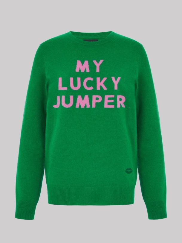 Markus Lupfer Mia Intarsia My Lucky Jumper in Green