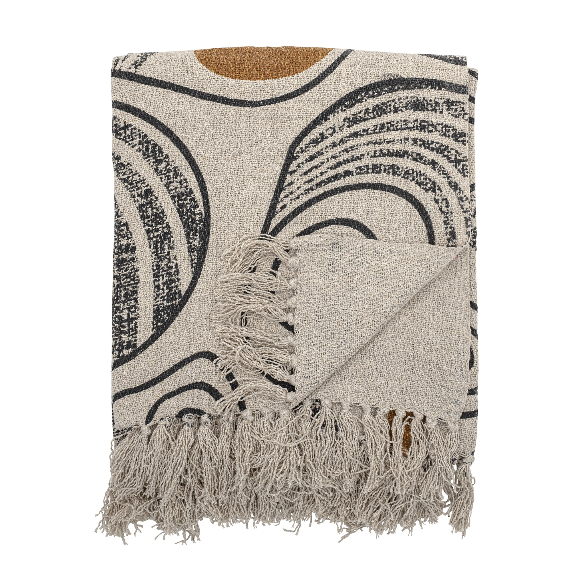 Bloomingville Throw, Nature, Recycled Cotton - Giano Shell